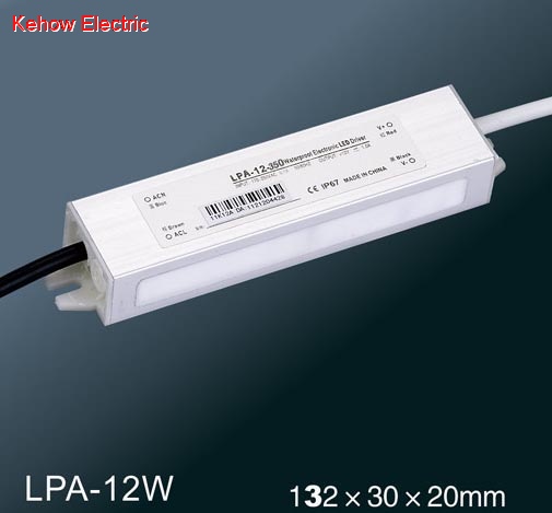12W LED constant current waterproof power supply