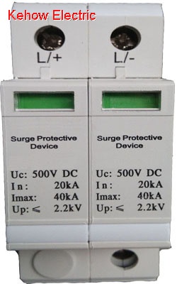 2P 500V DC solar surge protector